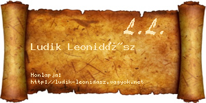 Ludik Leonidász névjegykártya